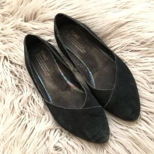 Toms suede jutti pointed flats